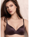 ULTRASHINE Mousse balcony bra in silky effect microfiber with one-piece preformed stretch supersoft cups