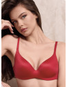ULTRASHINE Mousse balcony bra in silky effect microfiber with one-piece preformed stretch supersoft cups