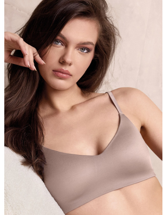 Reggiseno t-shirt esternabile ULTRASHINE in microfibra effetto seta con coppe supersoft e spalline incrociabili
