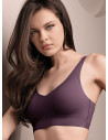 Brassiere esternabile TOUCH in microfibra satinata termosaldata con coppe supersoft estraibili e spalla larga