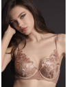 Reggiseno push up soft COUTURE Lormar in tulle con ricamo setificato floreale e coppe imbottite