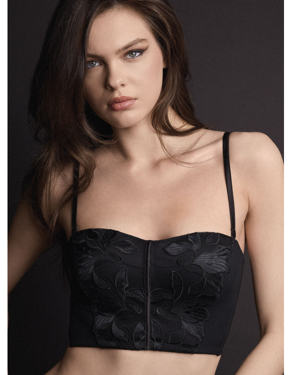 Corsetto esternabile COUTURE Lormar a fascia senza ferretto con coppe supersoft invisibili e spalline removibili