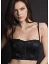 Lormar COUTURE outerwear bandeau corset with invisible supersoft cups, removable straps and silky embroidery