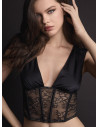 CHARMING lace top bra with silky-effect microfibre inserts