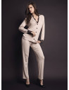 Open pajama set with shawl collar — PLAISIR