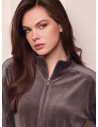 Full zip homewear night gown — SHINY