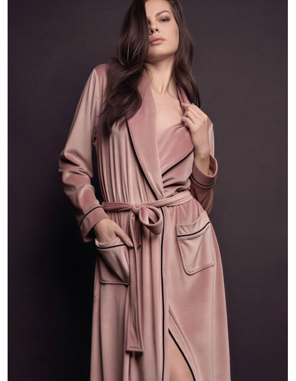 Long sleeve night gown with belt — GOOD