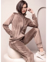 Lormar TARGET women’s soft velour long sleeve full zip homewear jacket and long pants with cuffs
