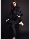 Tuta full zip donna LEISURE Lormar in soft velour con pantalone lungo e polsi