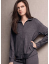 Tuta full zip donna WEEKEND Lormar in maglia pettinata con pantalone jogging