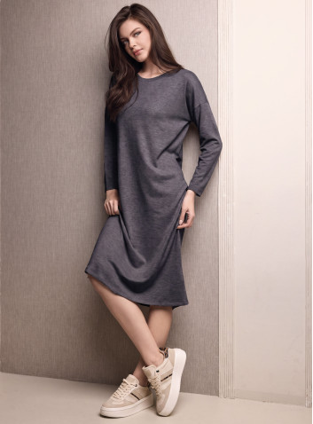 Abito midi donna WEEKEND Lormar in maglia pettinata a maniche lunghe 2