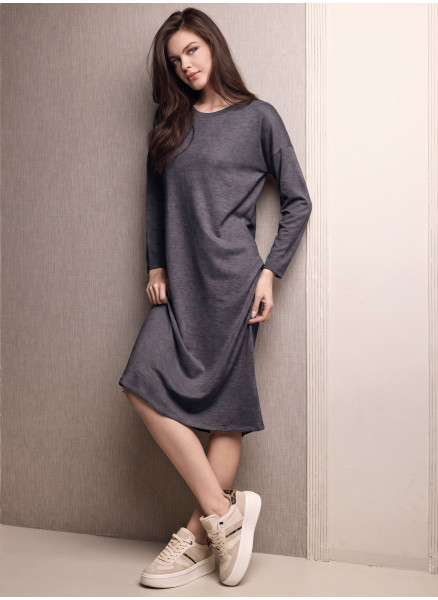 Abito midi donna WEEKEND Lormar in maglia pettinata a maniche lunghe