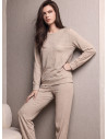 Set girocollo donna WEEKEND Lormar in maglia pettinata con pantalone lungo