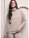 Women’s Ribbed High Neck Set - CARDIGAN