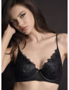 Lormar COUTURE women’s soft push-up bra in tulle with floral silky embroidery and padded cups
