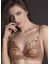 Reggiseno senza ferretto COUTURE Lormar con coppe supersoft, tulle e ricamo setificato floreale