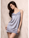 Sottoveste donna SATÈN Lormar in raso setificato con spalline sottili e pizzo frastaglio